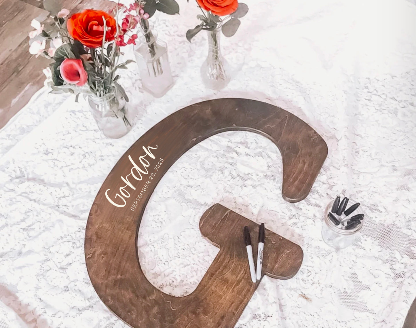 Wooden Letter Guest Book Alternative