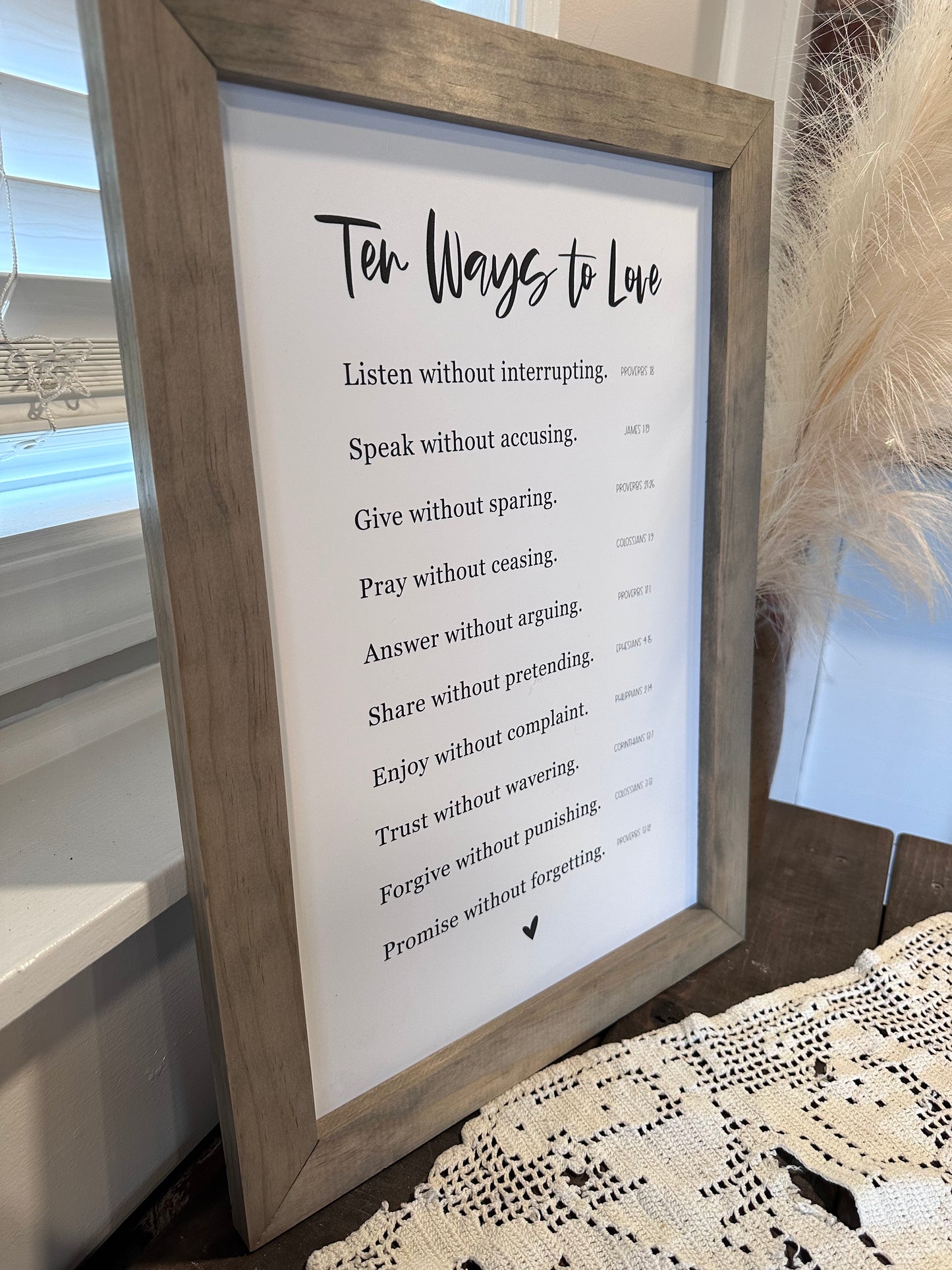 10 Ways to Love, Biblical Sign
