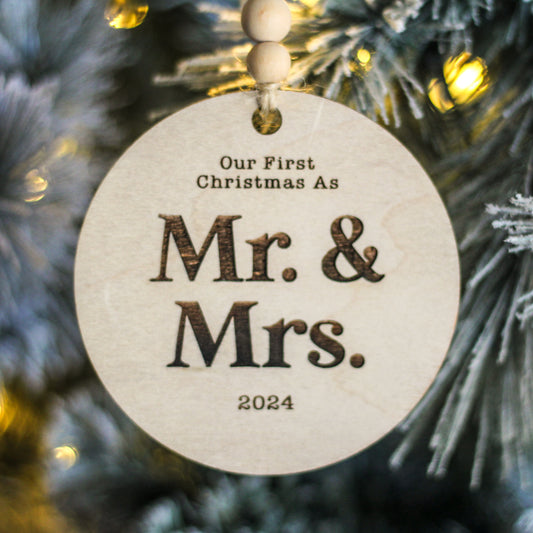 Our First Christmas as Mr. & Mrs. Ornament