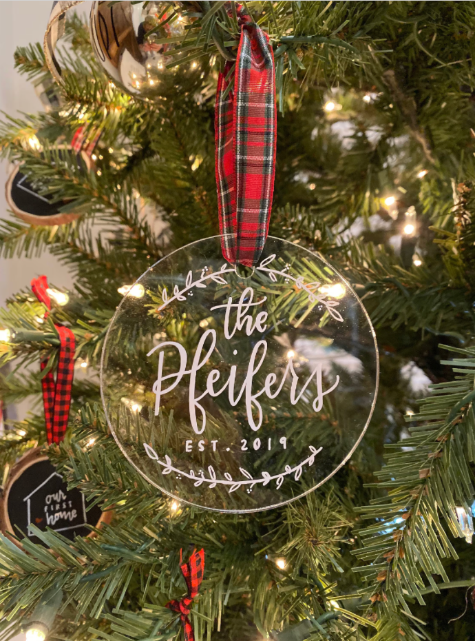 Last Name Ornament