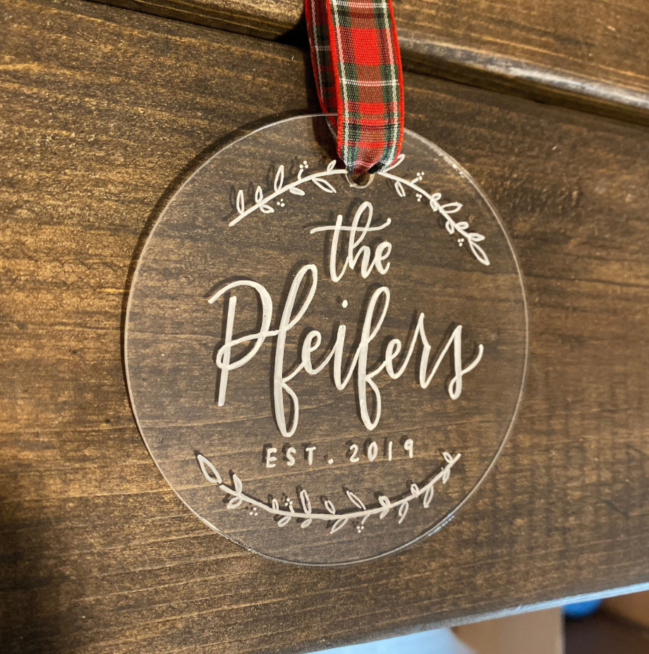 Last Name Ornament