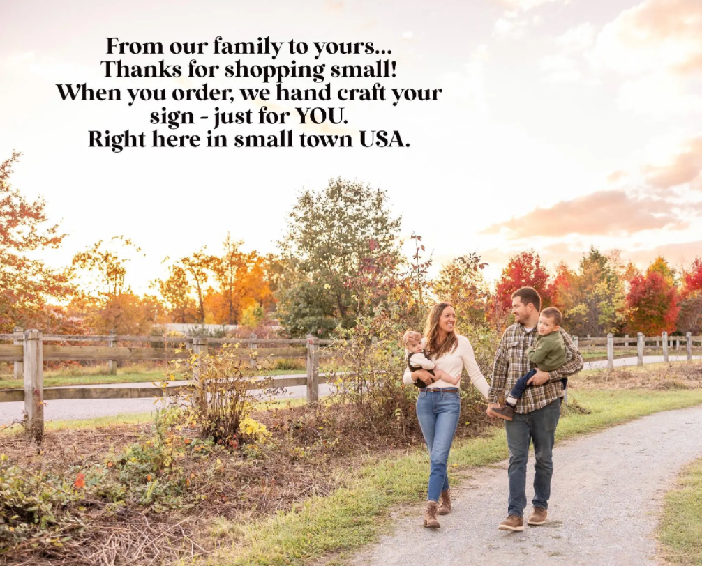 From our family to yours... Thanks for shopping small!