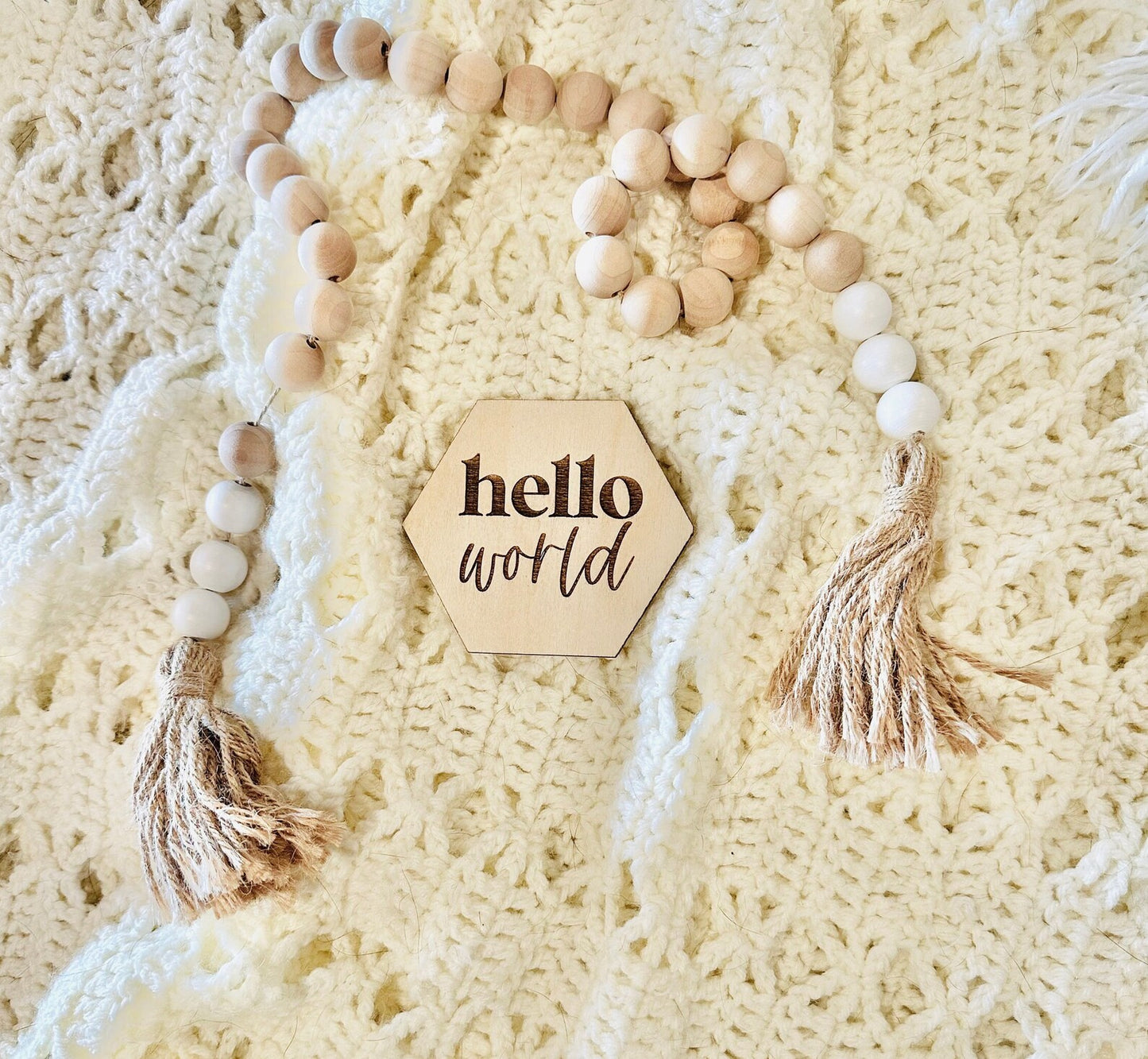 Wooden Baby Monthly Milestone Markers
