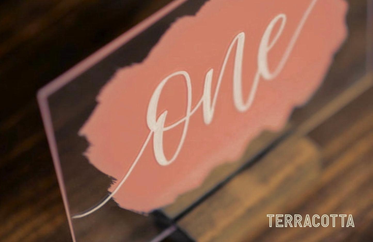 Acrylic Table Numbers, Large 5 inch by 7 inch, With Wooden or Acrylic Stands