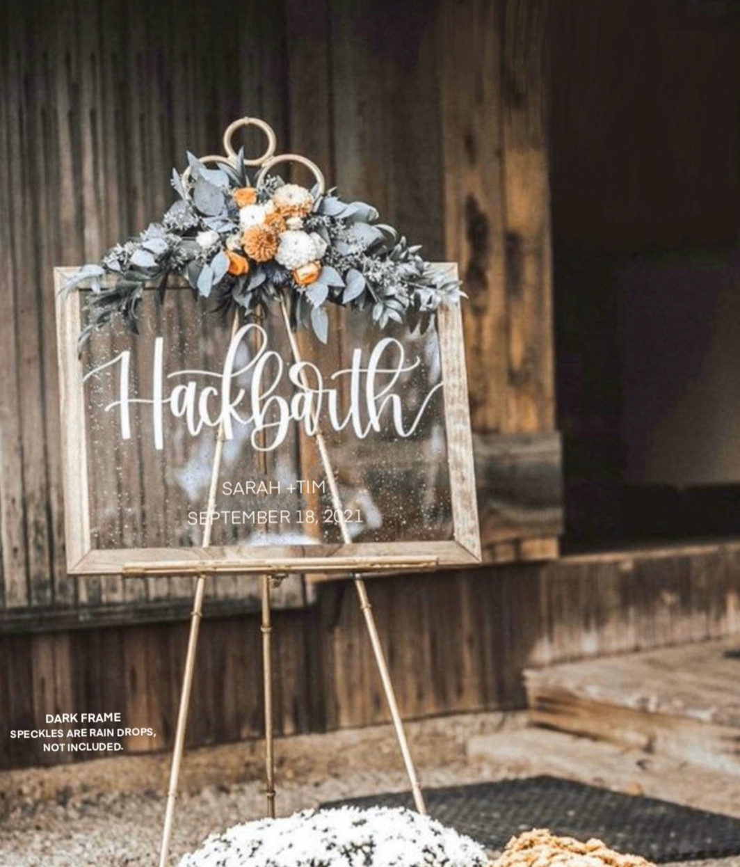 Acrylic Last Name Wedding Sign