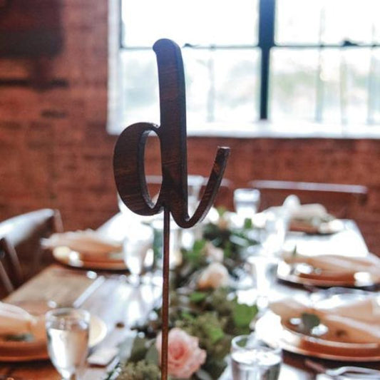 Table marker letter wooden