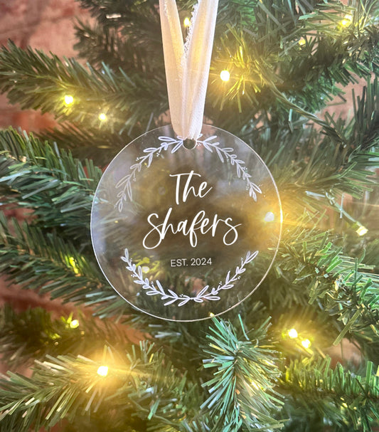Last Name Ornament