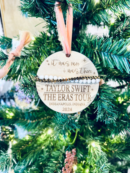 Taylor Swift Era Tour Wooden Engraved Ornament 2024