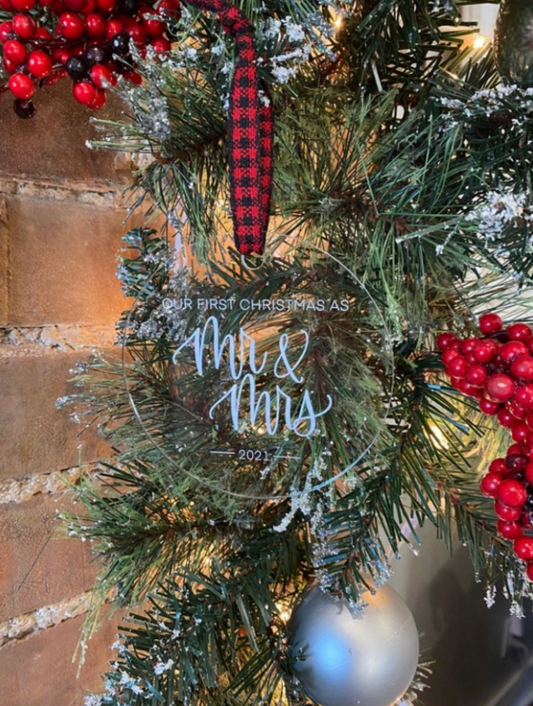 Our First Christmas as Mr & Mrs Ornament