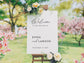 Wedding Entrance Welcome Sign with Cursive Font