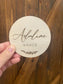 Wooden Baby Announcement Name Sign