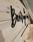 Wood Family Name Sign