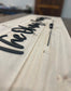 Wood Family Name Sign