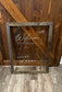 Clear Acrylic Wedding Sign Personalized with Bride and Groom Names