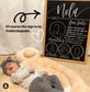 Handpainted Baby Milestone Chalkboard - Milestones Chalkboard, Custom Chalkboard Sign, Baby Milestones, Milestone Board