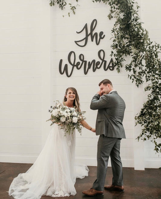 Hand Designed Wooden Last Name Sign